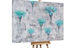 XXL Öl Gemälde 'Azurne Kornblumen' | Handgemaltes Unikat