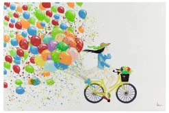 XXL Öl Gemälde 'Balloons Bike' | Handgemaltes Unikat