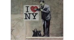 XXL Öl Gemälde 'Banksy in New York' | Handgemaltes Unikat