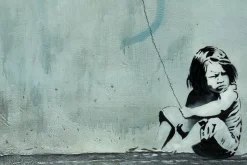 XXL Öl Gemälde 'Banksy's Blick in die Zukunft' | Handgemaltes Unikat