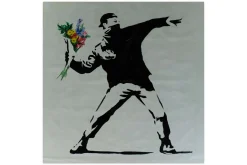 XXL Öl Gemälde 'Banksy's Bouquet' | Handgemaltes Unikat