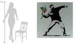 XXL Öl Gemälde 'Banksy's Bouquet' | Handgemaltes Unikat