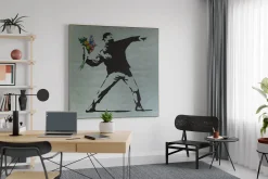 XXL Öl Gemälde 'Banksy's Bouquet' | Handgemaltes Unikat
