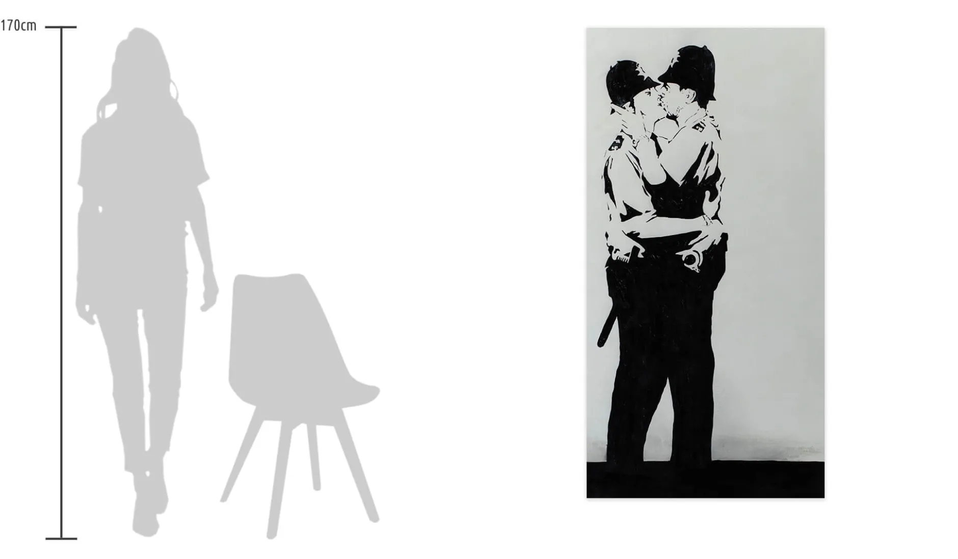 XXL Öl Gemälde 'Banksy's Love for all' | Handgemaltes Unikat