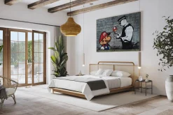XXL Öl Gemälde 'Banksy's Mario' | Handgemaltes Unikat