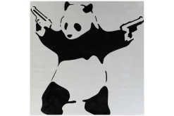 XXL Öl Gemälde 'Banksy's Panda' | Handgemaltes Unikat