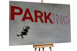 XXL Öl Gemälde 'Banksy's Parking' | Handgemaltes Unikat