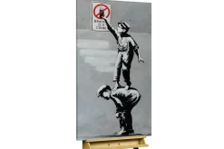 XXL Öl Gemälde 'Banksy's Prank' | Handgemaltes Unikat