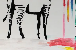XXL Öl Gemälde 'Banksy's Zebra' | Handgemaltes Unikat