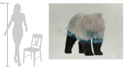 XXL Öl Gemälde 'Bear's Soul' | Handgemaltes Unikat