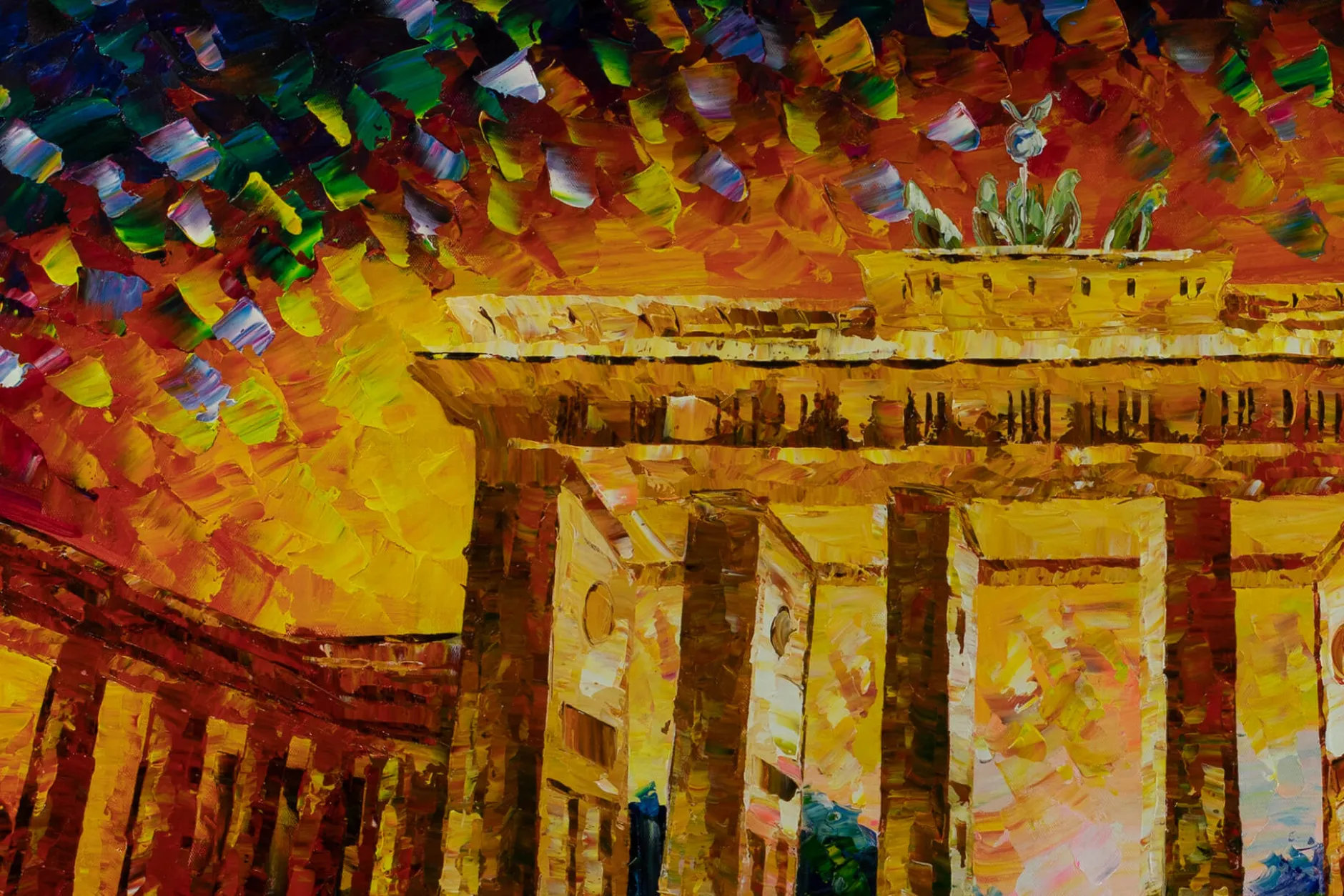 XXL Öl Gemälde 'Berlin Celebration' | Handgemaltes Unikat