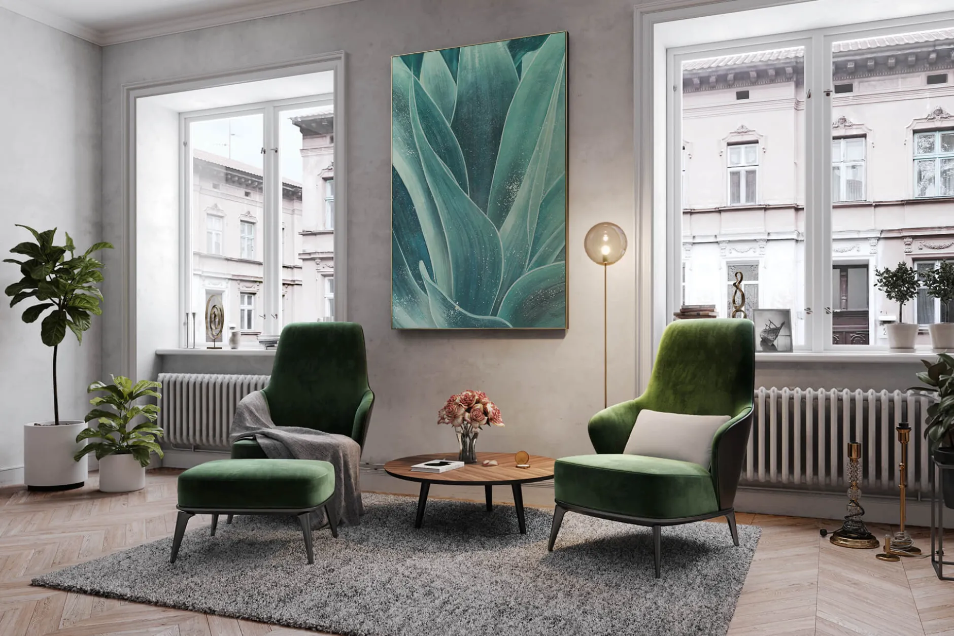XXL Öl Gemälde 'Between the Petals' | Handgemaltes Unikat