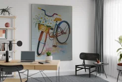 XXL Öl Gemälde 'Bicycle Tour' | Handgemaltes Unikat