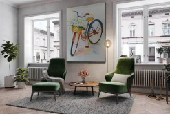 XXL Öl Gemälde 'Bicycle Tour' | Handgemaltes Unikat