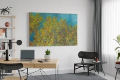 XXL Öl Gemälde 'Birches in Turquoise' | Handgemaltes Unikat
