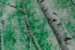 XXL Öl Gemälde 'Birch Tree Canopy' | Handgemaltes Unikat