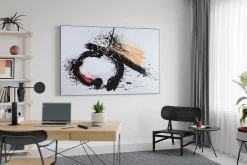XXL Öl Gemälde 'Black Circle' | Handgemaltes Unikat