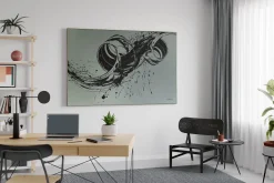 XXL Öl Gemälde 'Black Spiral' | Handgemaltes Unikat