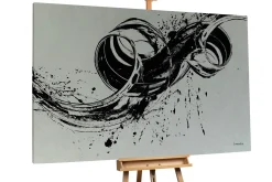 XXL Öl Gemälde 'Black Spiral' | Handgemaltes Unikat