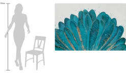 XXL Öl Gemälde 'Blaue Lebensblüte' | Handgemaltes Unikat
