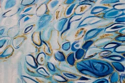 XXL Öl Gemälde 'Blauer Pfau' | Handgemaltes Unikat