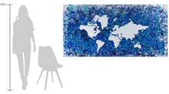 XXL Öl Gemälde 'Blauer Planet' | Handgemaltes Unikat