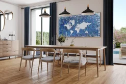 XXL Öl Gemälde 'Blauer Planet' | Handgemaltes Unikat