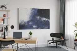 XXL Öl Gemälde 'Blauer Wellenritt' | Handgemaltes Unikat