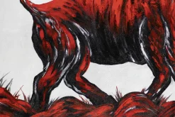 XXL Öl Gemälde 'Bloody Bull' | Handgemaltes Unikat