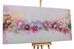 XXL Öl Gemälde 'Blooming Fireworks' | Handgemaltes Unikat