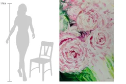 XXL Öl Gemälde 'Blossoming Rosebud' | Handgemaltes Unikat