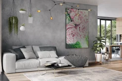 XXL Öl Gemälde 'Blossoming Rosebud' | Handgemaltes Unikat