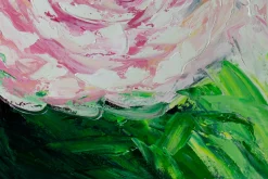 XXL Öl Gemälde 'Blossoming Rosebud' | Handgemaltes Unikat
