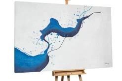 XXL Öl Gemälde 'Blue Algae' | Handgemaltes Unikat
