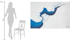 XXL Öl Gemälde 'Blue Algae' | Handgemaltes Unikat