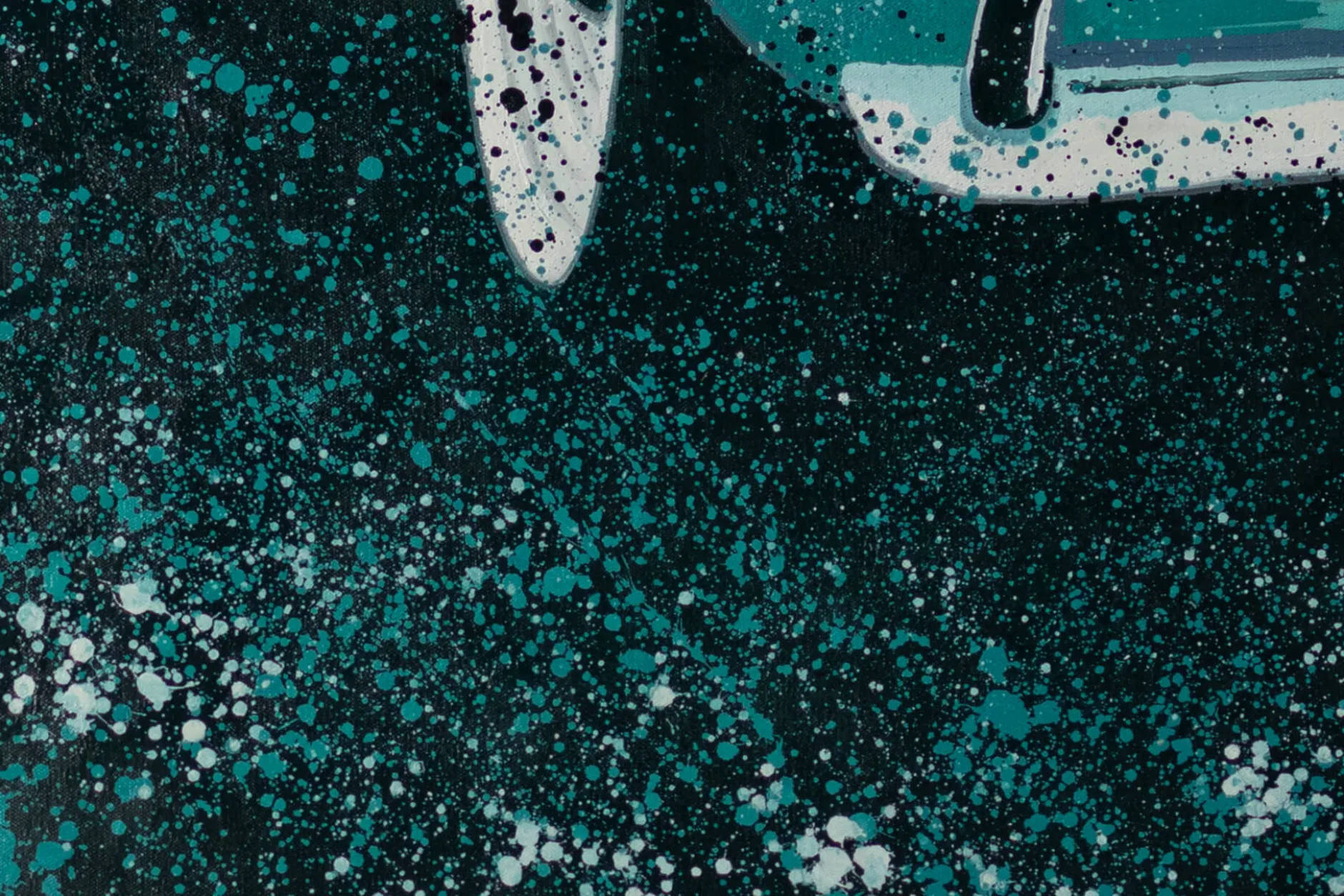 XXL Öl Gemälde 'Blue Beetle' | Handgemaltes Unikat