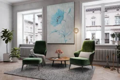 XXL Öl Gemälde 'Blue Blossom' | Handgemaltes Unikat