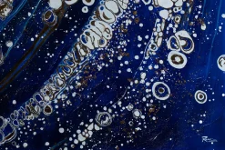 XXL Öl Gemälde 'Blue Bubbles' | Handgemaltes Unikat