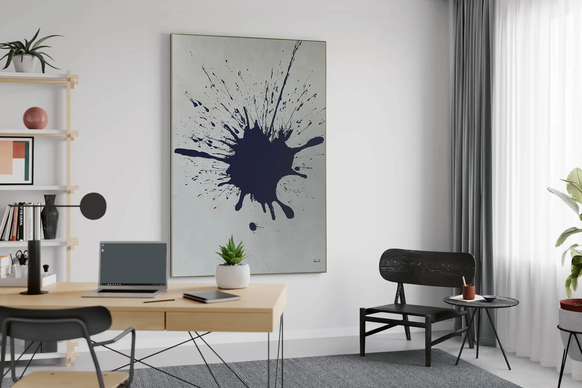 XXL Öl Gemälde 'Blue Imagination' | Handgemaltes Unikat
