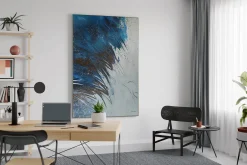 XXL Öl Gemälde 'Blue Madness' | Handgemaltes Unikat