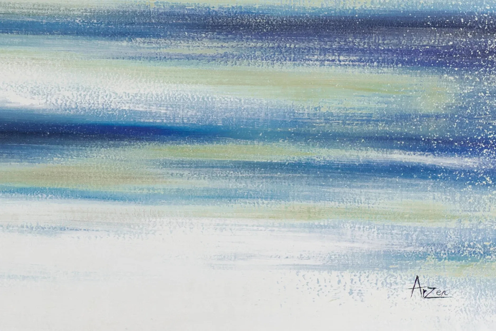 XXL Öl Gemälde 'Blue Oasis' | Handgemaltes Unikat
