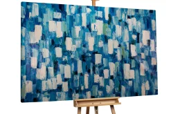 XXL Öl Gemälde 'Blue Pattern' | Handgemaltes Unikat