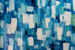 XXL Öl Gemälde 'Blue Pattern' | Handgemaltes Unikat
