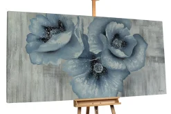 XXL Öl Gemälde 'Blue Posy' | Handgemaltes Unikat