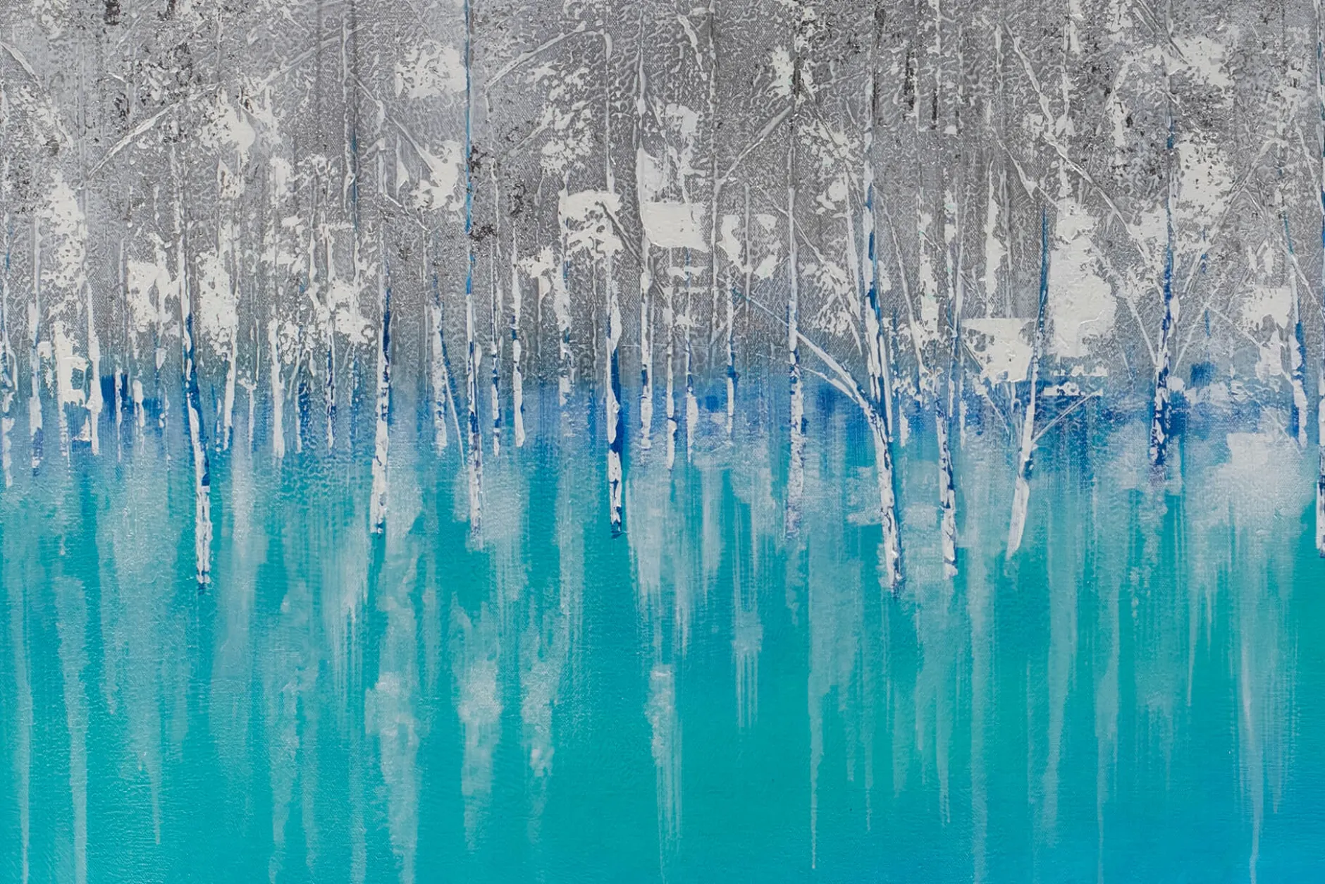 XXL Öl Gemälde 'Blue Reflection' | Handgemaltes Unikat