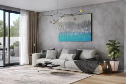 XXL Öl Gemälde 'Blue Reflection' | Handgemaltes Unikat