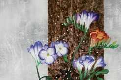 XXL Öl Gemälde 'Blumen im Regen' | Handgemaltes Unikat