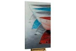 XXL Öl Gemälde 'Boat Reflection' | Handgemaltes Unikat