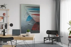 XXL Öl Gemälde 'Boat Reflection' | Handgemaltes Unikat