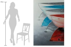 XXL Öl Gemälde 'Boat Reflection' | Handgemaltes Unikat